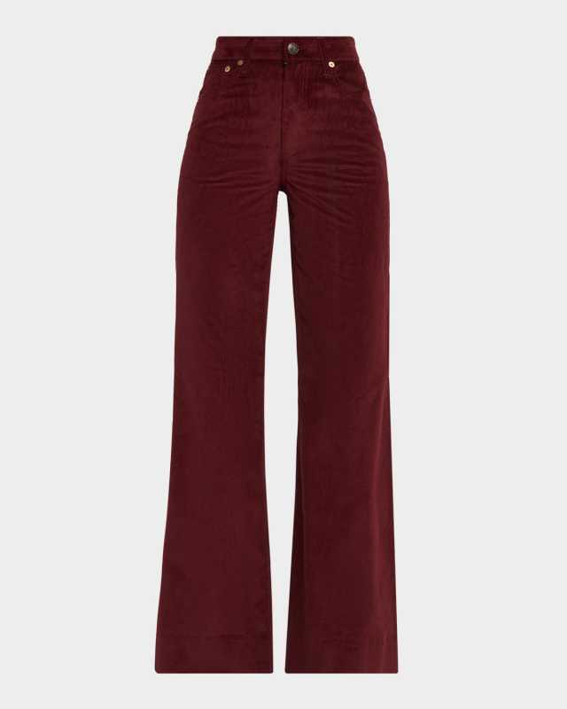 Skylar High-Rise Corduroy Trousers